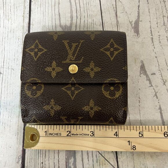 Louis Vuitton Portefeuille Elise Trifold Monogram Compact Wallet Made In France - Picture 10 of 16